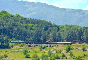 The train in the Abruzzo National Park